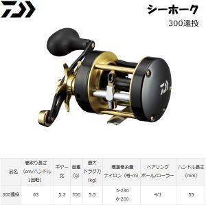 DAIWA（ダイワ） シーホーク 300 遠投 右ハンドル (遠投両軸リール