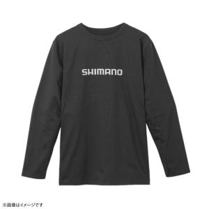 シマノ ドライロゴTシャツ ロングスリーブ チャコール SH-022W (フィッシングTシャツ 長袖 吸水速乾 UVカット)｜fishing-you