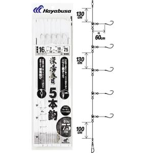 Hayabusa（ハヤブサ） 船極アジ真鯛 サバ皮NFビーズ 5本鈎 SD403