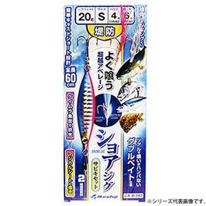 まるふじ ショアジグサビキ2本針20g S D-782 (ジギングサビキ 仕掛け) ゆうパケット可｜fishing-you