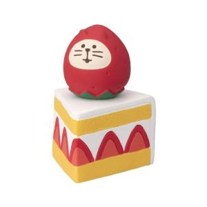 concombre コンコンブル いちご猫だるまのショートケーキ / ジャンボないちごフェア ミニチュア デコレ
