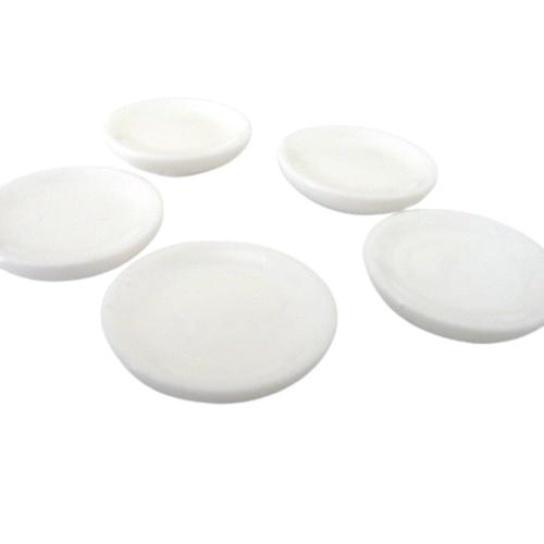 ミニチュア素材 ミニミニホワイトプレート 19mm×H5mm 10個セット 単価24円 / デコ お...