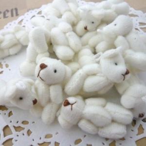 ぬいぐるみパーツ ミニくま 35mm クリーム 2個セット 単価71円/対応可/ワークショップ/卸売り