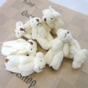 ぬいぐるみパーツ 大きめミニくま アイボリー ２匹セット