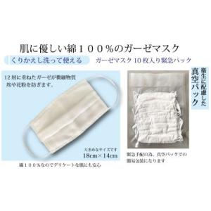 繰り返し洗って使える 12層ガーゼマスク 白 10枚入り /メール便対応可/綿100％