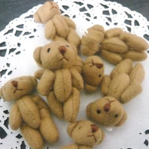 ぬいぐるみパーツ ミニくま 40mm ブラウン ２個セット