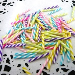 スイーツデコパーツ ツイストキャンディ アソート100個セット 単価7円 / メール便対応可 食品サンプル フェイクフード