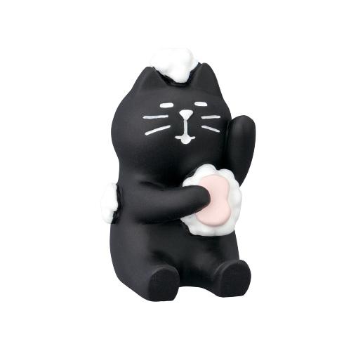 concombre コンコンブル お風呂黒猫 / ぽかぽか銭湯まったり湯 デコレ ミニチュア メール...