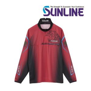 サンライン PRODRY プロドライ シャツ(長袖) 3L 4L レッド