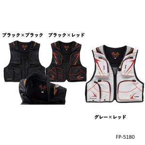 エクセル 鮎ベスト FP-5180 ブラック×レッド S 爆買 : フィッシング