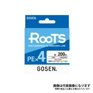 ROOTS PEx4 マルチカラー 0.5号-200m ゴーセン PEライン 10m毎5色色分け｜fishingmax-webshop