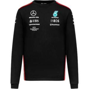 Mercedes-AMG F1 Official Team Long Sleeve Team T-Shirt ベンツ オフィシャル Tシャツ 長袖 ロンT ブラック 2023｜fishsrb