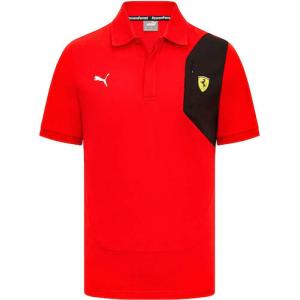 Scuderia Ferrari Classic Polo Shirt フェラーリ ポロシャツ 半袖 レッド｜fishsrb