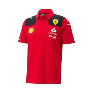 Scuderia Ferrari Team Polo shirt フェラーリ ポロシャツ 半袖 レッド｜fishsrb