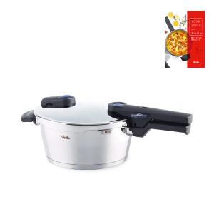 フィスラー 圧力鍋 ビタクイック 3.5L IH対応 ガス火対応 レシピブック付き 15年保証 Fissler メーカー公式 ドイツ製 ステンレス製 600-300-03-000