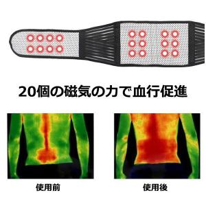 腰痛ベルト 磁気 腰サポーター コルセット 二...の詳細画像1