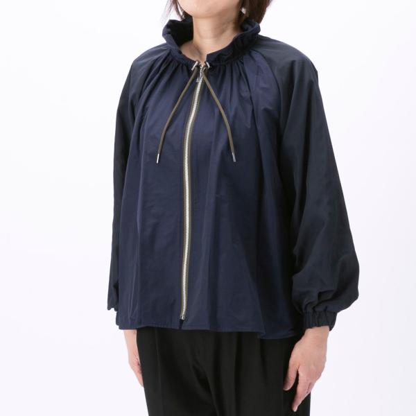 ノアジェ NOA-GE ギャザーブルゾン 別布使いジャケット 121-5599-1303/58　フィ...