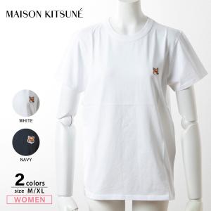 メゾンキツネ Maison Kitsune レディーストップス フォックスヘッドパッチ クラッシックTシャツ AW00103KJ0005　フィットハウス｜fithouse