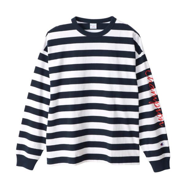 チャンピオン champion メンズトップス BORDER LONG SLEEVE T-SHIRT...