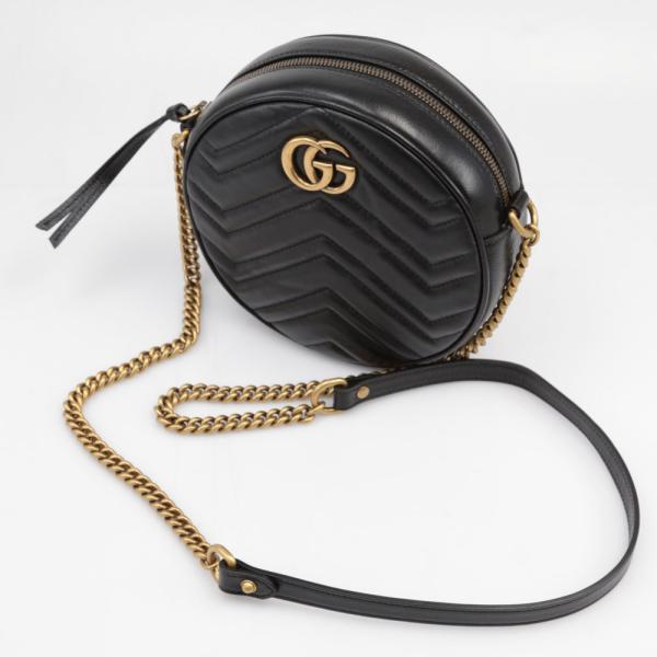 グッチ GUCCI ラウンドチェーンショルダーバッグ GG MARMONT 550154 0OLET...