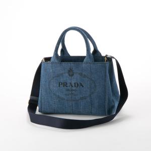 プラダ PRADA ハンド・トートバッグ CANAPA デニム ロゴ トートSD付/BLUE 1BG439-AJ6-OOO　フィットハウス｜fithouse