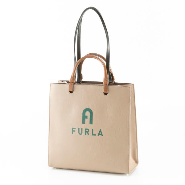 フルラ FURLA ハンド・トートバッグ VARSITY STYLE L TOTE/GREIGE+J...