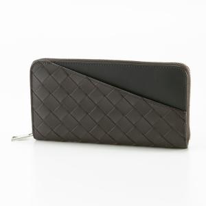 ボッテガヴェネタ BOTTEGA VENETA イントレチャートバイカラーラウンド長財布 639856VCPQ7　フィットハウス｜fithouse