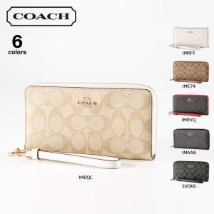 COACH（コーチ） 長財布 クロスグレインレザー ロゴ スリム ジップ