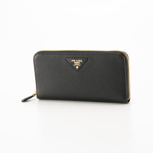PRADA（プラダ） 財布 ロゴ サフィアーノレザー ジップアラウンド長