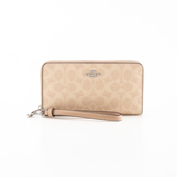コーチ COACH シグネチャー アコーディオン ラウンド長財布 リストレット CW778　フィット...