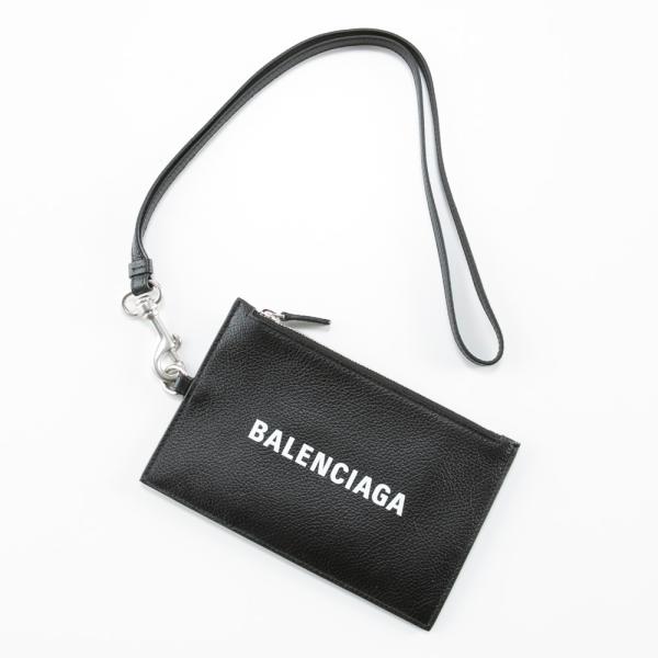 バレンシアガ BALENCIAGA 小銭入れ+カードケース CASH ロゴグレインカーフSD付き 6...