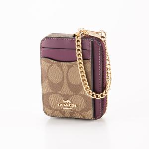 コーチ COACH 小銭入れ PVC シグネチャー チェーン付コインケース C0058　フィットハウス｜fithouse