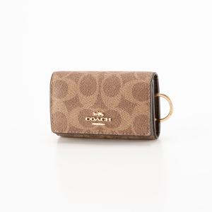 COACH（コーチ） キーケース メンズ クロスグレイン レザー 5連 キー