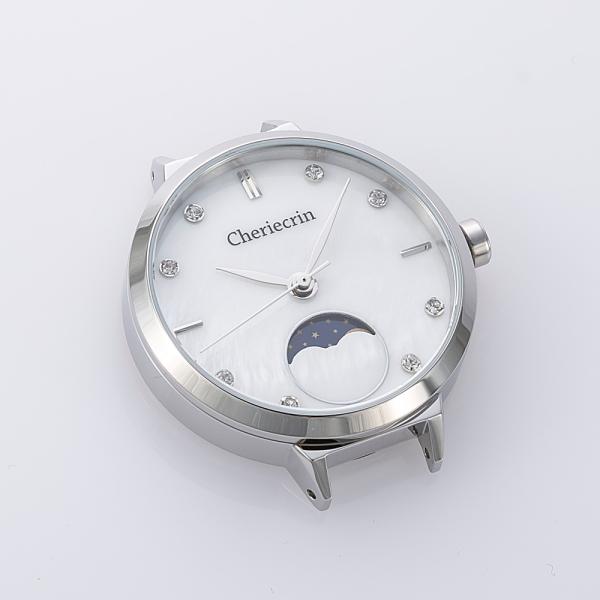 シェリークラン cheriecrin 腕時計 ヘッド ラウンド32mm ムーンフェイズQZ Lウォッ...