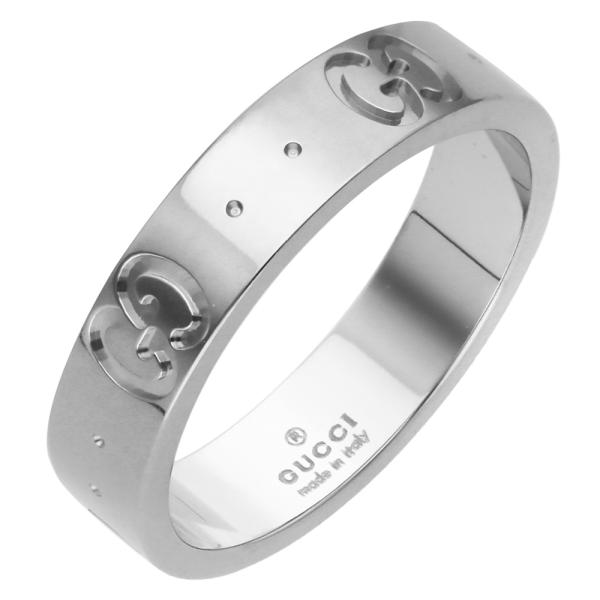 グッチ GUCCI アイコンリング ホワイトゴールド 18K スリム 660070/J8502/90...