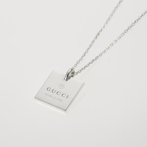 GUCCI（グッチ） ネックレス スクエア プレート シルバー925