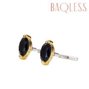 BAQLESS ピアス 両耳用 ブラック BAQLESS（バックレス） サージカルステンレス アレルギー対応 ピアス