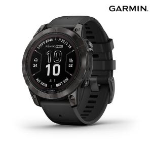 ガーミン フェニックス7Pro Sapphire DualPower 47mm Carbon Gray シリコンバンド GARMIN / ウルトラマラソン トレイル ランナー ランニング ゴルフ 正規品｜fitnessclub-y