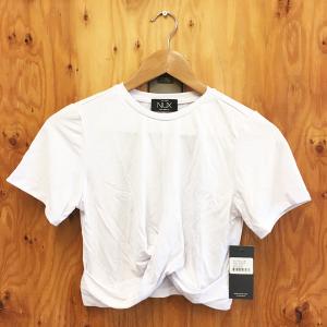 NUX フロントツイストTシャツ ALL TIDE UP T-SHIRT（レディース Sサイズ） 海外セレクション 返品交換不可セール品｜fitnessclub-y