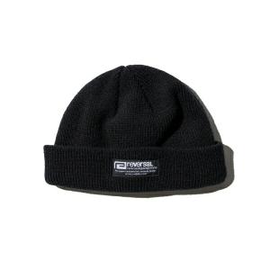 リバーサル rvddw ROLL KNIT CAP ニットキャップ (フリーサイズ) 23AW10 reversal ライフスタイル 帽子 ブラック ニット キャップ アウトドア オシャレ｜fitnessclub-y