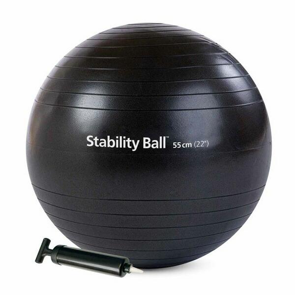 在庫あり 55cm スタビリティボール ブラック ポンプ付き Stability Ball Merr...