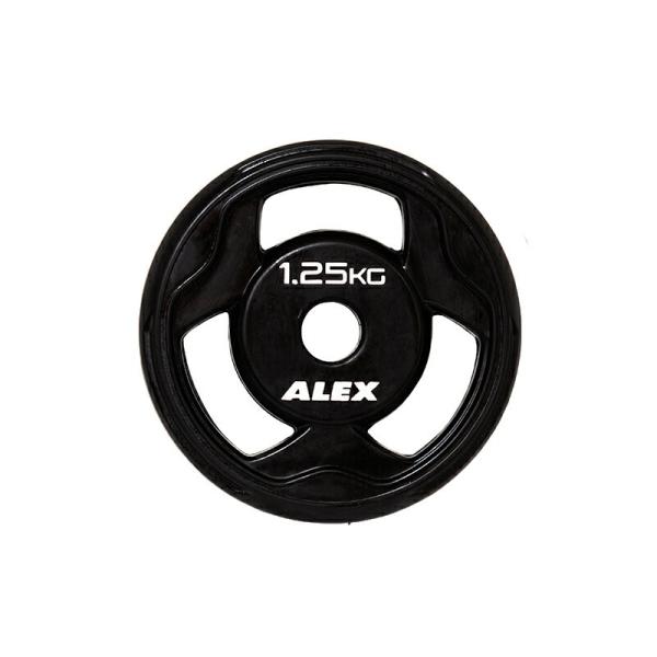 ALEX社製 BPRラバープレート　1.25kg BPR-1.25  Φ28mmバーベルプレート