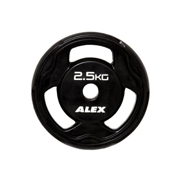 ALEX社製 BPRラバープレート　2.5kg BPR-2.5  Φ28mmバーベルプレート