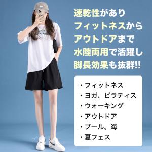 水着 ラッシュガード 体型カバー ハーフパンツ...の詳細画像1