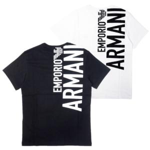 Emporio Armani エンポリオ アルマーニ SWIM 211818 3R476 クルーネック ブランド バック ロゴ Tシャツ