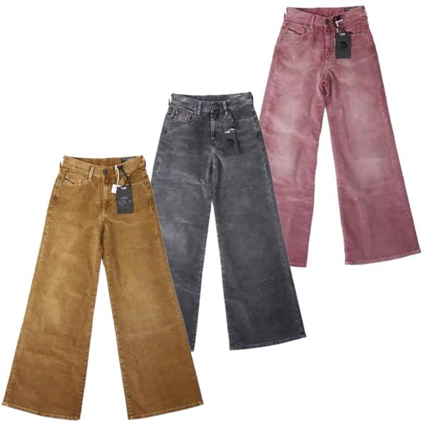 DIESEL ディーゼル  D-AKEMI 69YA レディース ストレッチ ワイド フレア ブーツ...