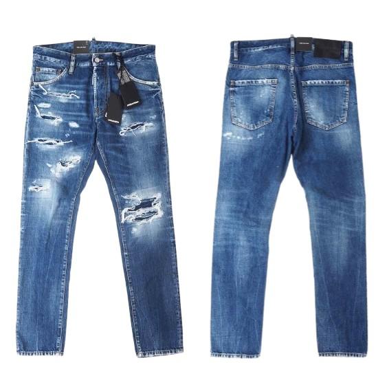 DSQUARED2 ディースクエアード S74LB1436 COOLGUY メンズ ダメージ ウォッ...