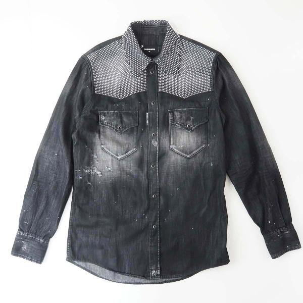 DSQUARED2 ディースクエアード S71DM0700 ダメージ加工 スタッズ ウエスタン デニ...