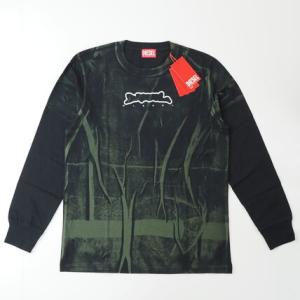 DIESEL ディーゼル T-JUST-LS-N ウォータープリント 長袖 Tシャツ