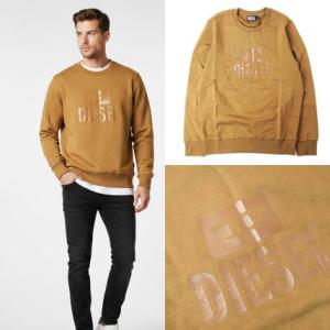 DIESEL S-GIR-CREWNECK  ロゴ スウェットシャツ ミリタリーブラウン